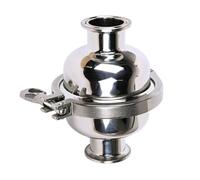 zorfar Tubo de 38 51 63 76mm OD 1,5 "2" 3 "Tri abrazadera 304 acero inoxidable sanitario en línea válvula de filtro esférico descarga casera(1l2 BSP F-M 76mm OD,600 Mesh)