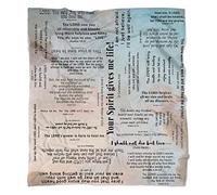 ZORKET Manta curativa de oración con versículo bíblico Inspirador, Manta de Franela Suave, Regalos religiosos para Mujeres y Hombres, 60 x 50 Pulgadas