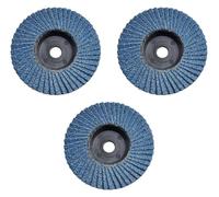 Zorlun 3 discos de aleta planos 75 mm for amoladora angular, corte madera, apertura, pulgadas, 10, 120 granos arena(60)