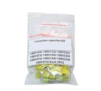 Zorlun 50 piezas = 10 tipos * 5 Kit de paquete condensadores corrección KIT 100 V 102J 152J 332J 472J 103J 333J 473J 104J 224J 474J Medidores capacitancia