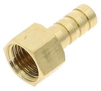 Zorlun Accesorio de manguera latón 4 mm a 19 con cola dentada, rosca hembra BSP 1/8", 1/4", 1/2" y 3/8", conector cobre, adaptador acoplamiento(BTPCF,12MM-3/4")