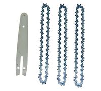 Zorlun Barra de sierra 6 pulgadas, eléctrica 1/4" P, 36 nudos, 18 cuchillas, guía repuesto for mini motosierra, cadena acero, herramienta jardinería(Set3)