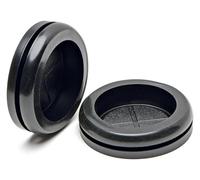 Zorlun Bobina protectora de goma negra una sola cara con sello ojal a presión, junta tórica, tapa vaina cable, tapón orificio 7-100 mm(2 Pcs,RHD-20mm)