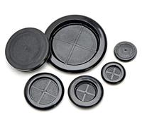 Zorlun Bobina protectora de goma negra una sola cara con sello ojal a presión, junta tórica, tapa vaina cable, tapón orificio 7-100 mm(10 Pcs,RHD-15mm)