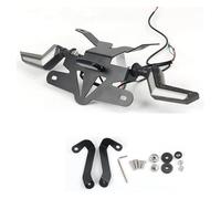 Zorlun Compatible con 800NK NK800 CF MOTO NK 800 Accesorios Soporte de matrícula luz trasera señal eliminador trasero(Bracket light red)