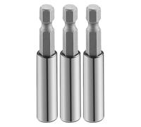 Zorlun Destornillador magnético de extensión, mango hexagonal, varilla conexión extendida, portapuntas acero al carbono, herramientas eléctricas, 10/1 unidad(3pcs)