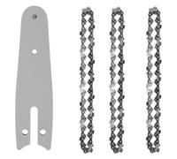 Zorlun Minisierra inalámbrica de 4 y 6 pulgadas for cortar madera, guía cadena, sierra eléctrica portátil, minisierras, accesorios for sierras madereras(4-inch Set a)