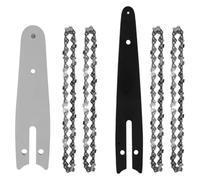 Zorlun Minisierra inalámbrica de 4 y 6 pulgadas for cortar madera, guía cadena, sierra eléctrica portátil, minisierras, accesorios for sierras madereras(4 6inch Set)