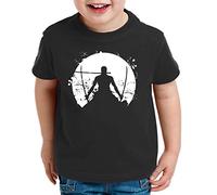 Zoro Moon One Manga para Niños T-Shirt Luffy Anime Piece, Kinder T-Shirt Größe:134-146 (9-11 Años), Kinder Farben:Negro