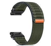 ZoRoll 20 mm QuickFit Correa para Garmin Fenix 8 43mm/7S Pro Solar/7S/6S/6S Pro/5S, Pulsera de Reemplazable para Hombre y Mujer, Correa con Velcro de Nailon para Garmin Descent Mk3S/2S - Verde