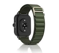 ZoRoll 20mm Correa para Amazfit Active 3 Premium/Active 2/Active/GTS 4/4 Mini/GTS 3/2/GTR, Pulsera de Nailon con Gancho G Correa para Amazfit T-Rex 3 Pro 44mm/Cheetah 2 Pro/Bip 3 pro - Verde
