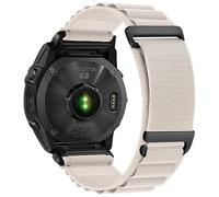 ZoRoll 20mm QuickFit Correa para Garmin Fenix 8 43mm/7S Pro Solar/7S/6S/6S Pro/5S, Pulsera de Reloj Nailon con Gancho G, Ajustables Bandas Correas para Garmin Approach S70 42 mm/Descent Mk3S - Blanco