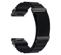 ZoRoll 20mm QuickFit Correa para Garmin Fenix 8 43mm/7S Pro Solar/7S/6S/6S Pro/5S, Pulsera de Reloj Nailon con Gancho G, Ajustables Bandas Correas para Garmin Approach S70 42 mm/Descent Mk3S - Negro