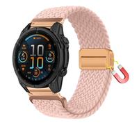 ZoRoll 20mm QuickFit Correas para Garmin Fenix 8 43mm/7S Pro Solar/7S/6S/6S Pro/5S/5S Plus, Pulsera de Nailon con Cierre Magnética Correa para Garmin Approach S70 42mm/Descent/Instinct - Rosa