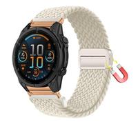 ZoRoll 20mm QuickFit Correas para Garmin Fenix 8 43mm/7S Pro Solar/7S/6S/6S Pro/5S/5S Plus, Pulsera de Nailon con Cierre Magnética Correa para Garmin Approach S70 42mm/Descent/Instinct - Blanco roto