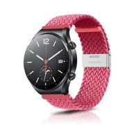 ZoRoll 22mm Correa Compatible con Xiaomi Watch S5/S4/Redmi 5 Active/5 Lite/S3/2/2 Pro/S1 Pro, Nylon Pulsera Woven Compatible con Huawei GT 6 48mm - Rosa Oscuro