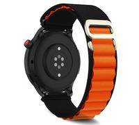ZoRoll 22mm Correa para Amazfit Balance/Bip 6/Bip 5/GTR 4/GTR 3 Pro/3/2e,Pulsera de Nailon Ajustables Con Gancho G Correa de Repuesto para Amazfit Cheetah/Stratos 3/2/2s/Stratos - Negro & Naranja