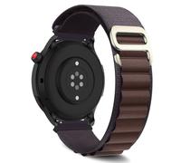 ZoRoll 22mm Correa para Amazfit Bip Max/Active Max/GTR 4/3/2e/Cheetah Ultra, Pulsera de Nailon Ajustables Con Gancho G Correa de Repuesto para Amazfit T Rex3 48 mm/Balance Ultra/Bip 6 - Gris & Morado