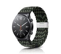 ZoRoll 22mm Correa para Xiaomi Watch S4/Redmi Watch 5 Active/5 Lite/Xiaomi Watch S3/Watch 2/2 Pro, Nylon Trenzado Ajustable Correa para Garmin Forerunner 265/Venu 3 - Negro Verde