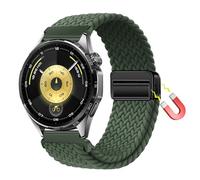 ZoRoll 22mm Nailon Correas Compatibles con Huawei Watch GT 6 Pro 46mm/6/GT5/4/3/Ultimate 2/Buds, Pulsera Reloj con Nylon Magnética, Bandas Correa para Huawei Watch 5 46MM/Watch4/3 - Verde oscuro