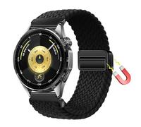 ZoRoll 22mm Nailon Correas Compatibles con Huawei Watch GT 6 Pro 46mm/6/GT5/4/3/Ultimate 2/Buds, Pulsera Reloj con Nylon Magnética, Bandas Correa para Huawei Watch 5 46MM/Watch4/3 - Negro 5#