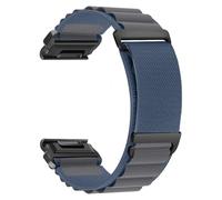 ZoRoll 22mm QuickFit Correa para Garmin Fenix 8 47mm/7 Pro/7/6/5Fenix E, Pulsera de Reloj Nailon con Gancho G, Ajustables Bandas Correas para Garmin Tactix 8 47mm/Quatix 8/Epix - Azulgris