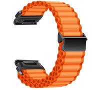 ZoRoll 26 mm QuickFit Correa para Garmin Enduro 3 / Fenix 8 51mm/7X/6X GPS/6X PRO/5X/5X Plus/5X GPS, Pulsera Deportiva Transpirable de Nailon de Tela para Garmin Epix Pro/tactix 7 Pro - Naranja