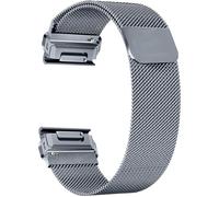 ZoRoll 26mm Correa QuickFit para Garmin Fenix 8 51mm/7X Pro/7X/6X/6X Pro/5X, Correas de Reloj de Acero Inoxidable Malla Bandas para Garmin Tactix 8 51mm/Quatix/Descen - Gris(S)