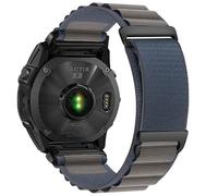 ZoRoll 26mm QuickFit Correa para Garmin Fenix 8 51mm/7X Pro/7X/6X/6X Pro/5X, Pulsera de Reloj Nailon con Gancho G, Ajustables Bandas Correas para Garmin Tactix 8 51mm/Quatix/Descent - Azulgris