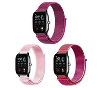 ZoRoll 3 Pack 20mm Correa para Amazfit Active 3 Premium/Active 2/Active/GTS 4/4 Mini/GTS 3/2/GTR, Pulsera de Nailon Correa para Amazfit T-Rex 3 Pro 44mm/Cheetah 2 Pro/Bip 3 pro - Tres colores#5