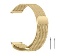 ZoRoll Correa 18mm Compatible con Garmin Forerunner 255S Music/265S/Vivoactive 4S/Vivomove 3S, Correa de Reloj de Acero Inoxidable Tejida con Malla Compatible con Garmin Venu 2S/Move 3S - Oro