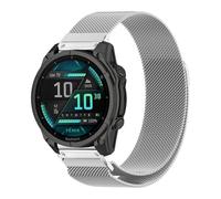 ZoRoll Correa 20mm QuickFit Compatible con Garmin Fenix 8 43mm/7S Pro Solar/7S/6S/6S Pro/5S, Metal Correa de Reloj de Acero Inoxidable Tejida con Malla para Garmin Descent Mk3S/Mk2S - Plata(S)