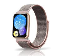 ZoRoll Correa Compatibile con Huawei Watch Fit 2, Banda de Relojes Pulsera de Nailon Velcro Correas para Huawei Watch Fit 2 - Rosad