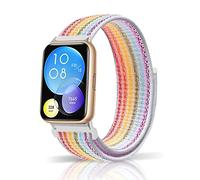 ZoRoll Correa Compatibile con Huawei Watch Fit 2, Banda de Relojes Pulsera de Nailon Velcro Correas para Huawei Watch Fit 2 - Arcoíris