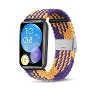 ZoRoll Correa Compatibile con Huawei Watch Fit 2, Nylon Pulsera Woven Correas Compatibile con Huawei Watch Fit 2 - Púrpura Oro