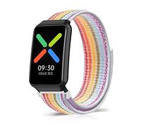 ZoRoll Correa Compatibile con OPPO Watch Free, Pulsera de Nailon Correa Compatibile con OPPO Watch Free - Arcoíris