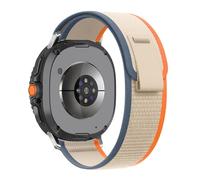 ZoRoll Correa para Samsung Galaxy Watch 8 40mm 44mm/8 Classic 46mm Correas 2025, Elasticity Pulsera de Nailon Bandas para Samsung Galaxy Watch 8 40mm 44mm/8 Classic - Naranja & Blanco