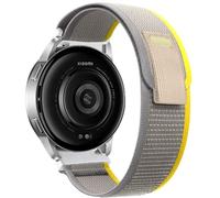 ZoRoll Correas Compatible con Xiaomi Redmi Watch 5 Active/5 Lite/Watch2/S3/2 Pro/S1 Pro, Elasticity Pulsera de Nailon Correa Compatible con Amazfit Bip 6 - Amarilla&Beis