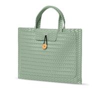 ZoRoll Funda Portátil para Laptop de 13,3-14 Pulgadas, Funda de Cuero PU, Funda Protectora Portátil Netbooks Caso para MacBook Air Pro 13 M4 M3 M2 M1 2025 DELL Lenovo HP Sony Acer ASUS - (Verde)