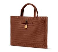 ZoRoll Funda Portátil para Laptop de 13,3-14 Pulgadas, Funda de Cuero PU, Funda Protectora Portátil Netbooks Caso para MacBook Air Pro M5 M4 M3 M2 M1 2026 DELL Lenovo HP Sony Acer ASUS - (Marrón)