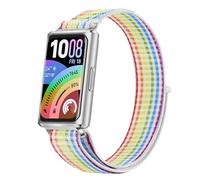 ZoRoll Nylon Correa Compatibile con Huawei Band 11 pro/11, Banda de Relojes Pulsera de Nailon Ajustable Correas para Huawei Band 11pro / 11 -Blanco arcoíris