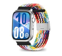ZoRoll Nylon Correa Compatibile con Huawei Watch Fit 4 pro/4/3, Bandas Pulsera Reloj, Woven Ajustable Correas Compatibile con Huawei Watch Fit 4 pro/4/3 - Arcoíris 61#