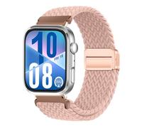 ZoRoll Nylon Correa Compatibile con Huawei Watch Fit 4 pro/Fit4/Fit3, con Cierre Magnético, Trenzada Repuesto Pulsera Reloj, Bandas para Huawei Watch Fit 4 /4pro/3 - Rosa 85#