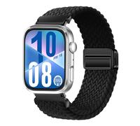 ZoRoll Nylon Correa Compatibile con Huawei Watch Fit 5/5 pro/4/4 pro/3, con Cierre Magnético, Trenzada Repuesto Pulsera Reloj, Bandas para Huawei Watch Fit 5pro/4pro/5/4/3 - Negro 5#