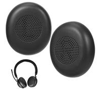 Zorplex Almohadillas de Repuesto Compatible con Jabra Evolve2 65(65MS 65UC USB)/ Evolve2 40(40UC 40MS USB) Elite 45h On-Ear Wireless Headset, Espuma de Alta Densidad y Cuero Proteico de Ruido