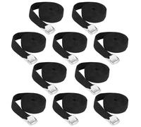 Zorplex Cinchas de Amarre, 10 Piezas Correa de Amarre, 4 m x 25 mm, Eslingas de Amarre, Cinturón Tensor de Carraca para Portaequipajes de Coche, Motocicletas, Portabicicletas, Bicicleta