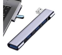 ZORQ Hub USB de 4 puertos, divisor USB portátil, concentrador USB 3.0, adaptador de concentrador divisor multiUSB tipo C, concentrador USB de 4 puertos, adaptador multipuerto USB para trabajar