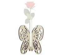 ZORQ Terrario de cristal para plantas - Contenedor hidropónico para suculentas con tubo de ensayo transparente, jarrones de agua, decoración artística, maceta decorativa de madera para interiores y