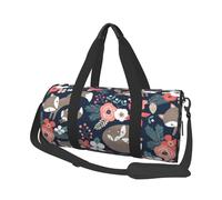 Zorro Animal Flor Mon and Daughter Son, Bolsa de Viaje de Gran Capacidad, Bolso Redondo, Bolsa de Viaje Deportiva, Bolsa de Mano, Bolsa de Fitness