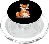 Zorro caricaturesco con expresión seria PopSockets PopGrip para MagSafe